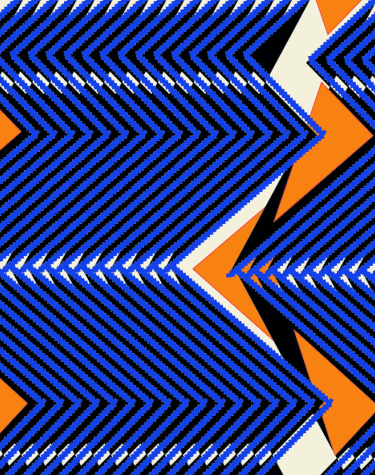 Foulard Kenya Chevron Bleu