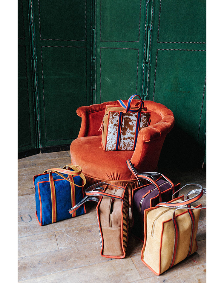 Sac en peau de vachette naturelle motif poney