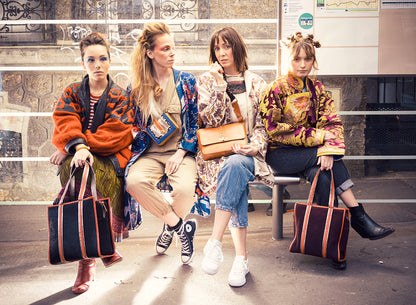 cabas peau de vachette et d'agneau bordeaux