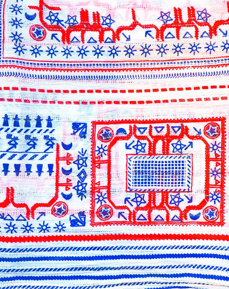 Foulard 98% cotton, 2% lurex broderie