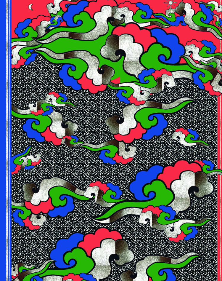 Foulard 100% coton imprimé nuage