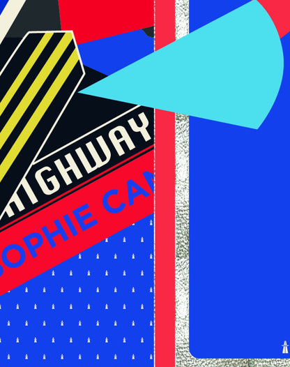 Foulard 100% coton rouge bleu jaune argent