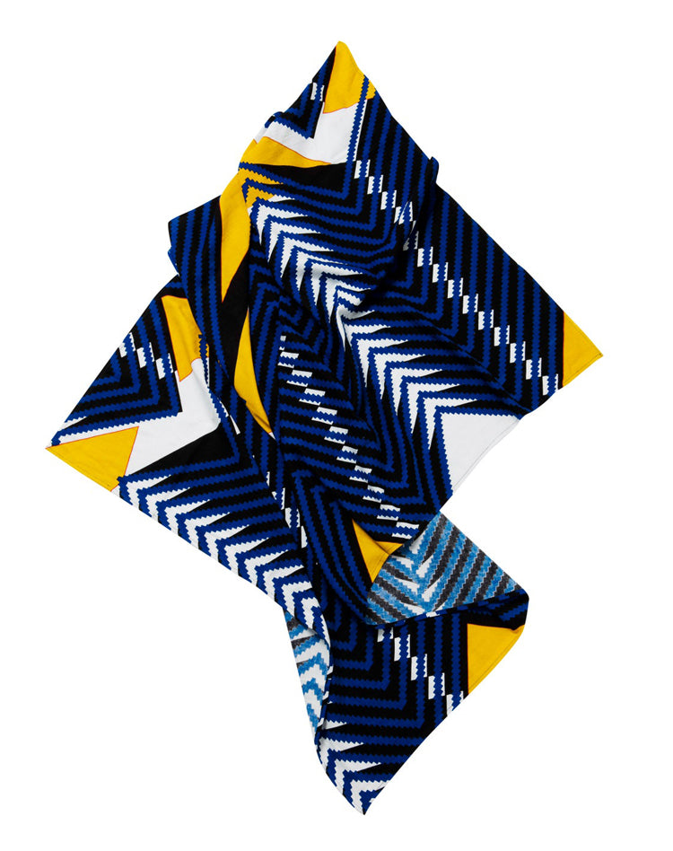 Fouta 100% Cotton bleu orange