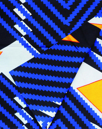 Fouta 100% Cotton bleu orange