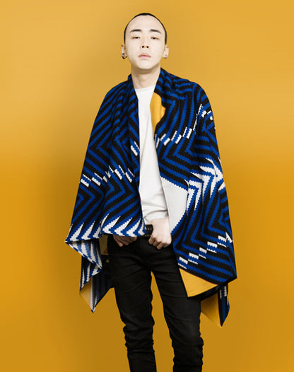 Fouta 100% Cotton bleu orange