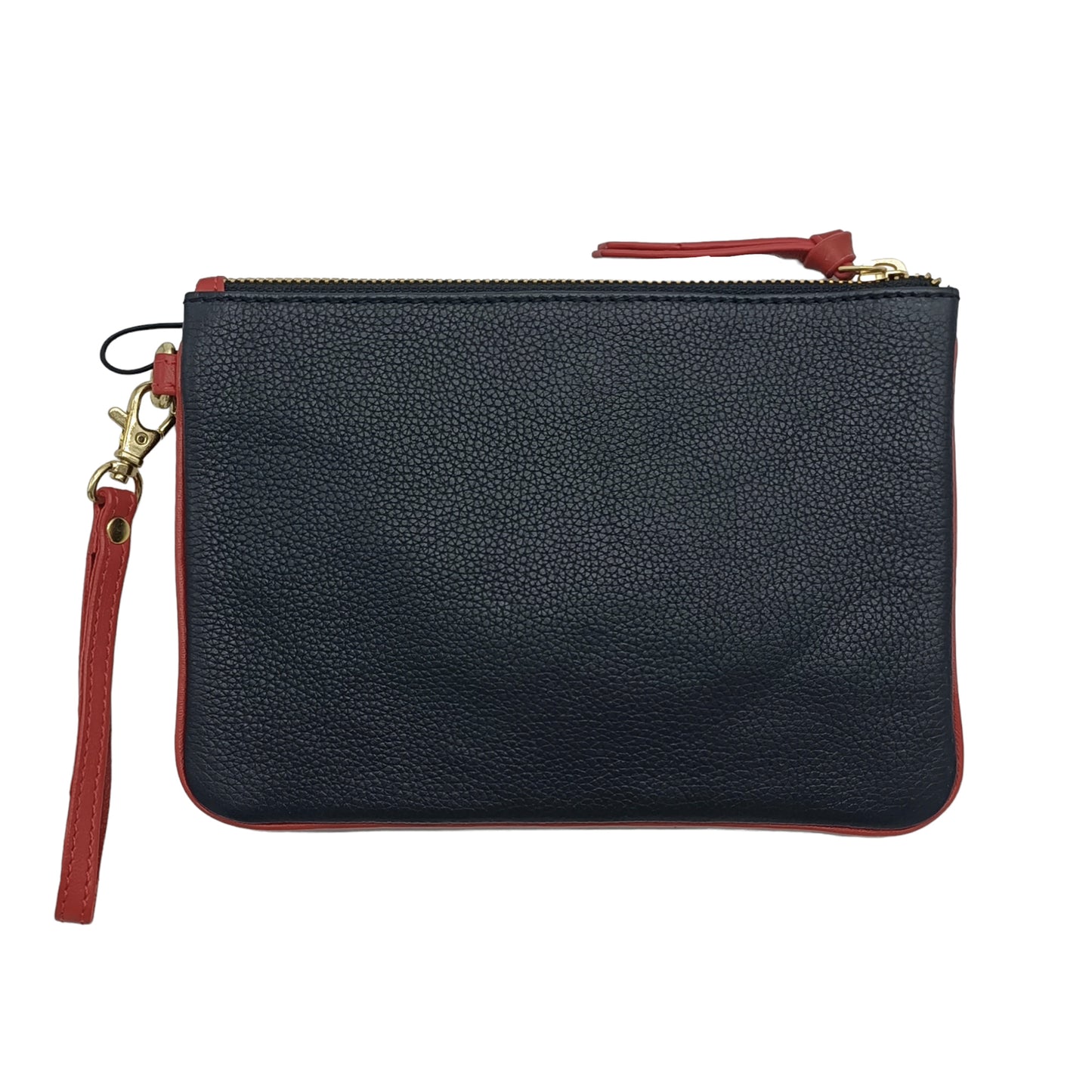 pochette cuir noir et clou 