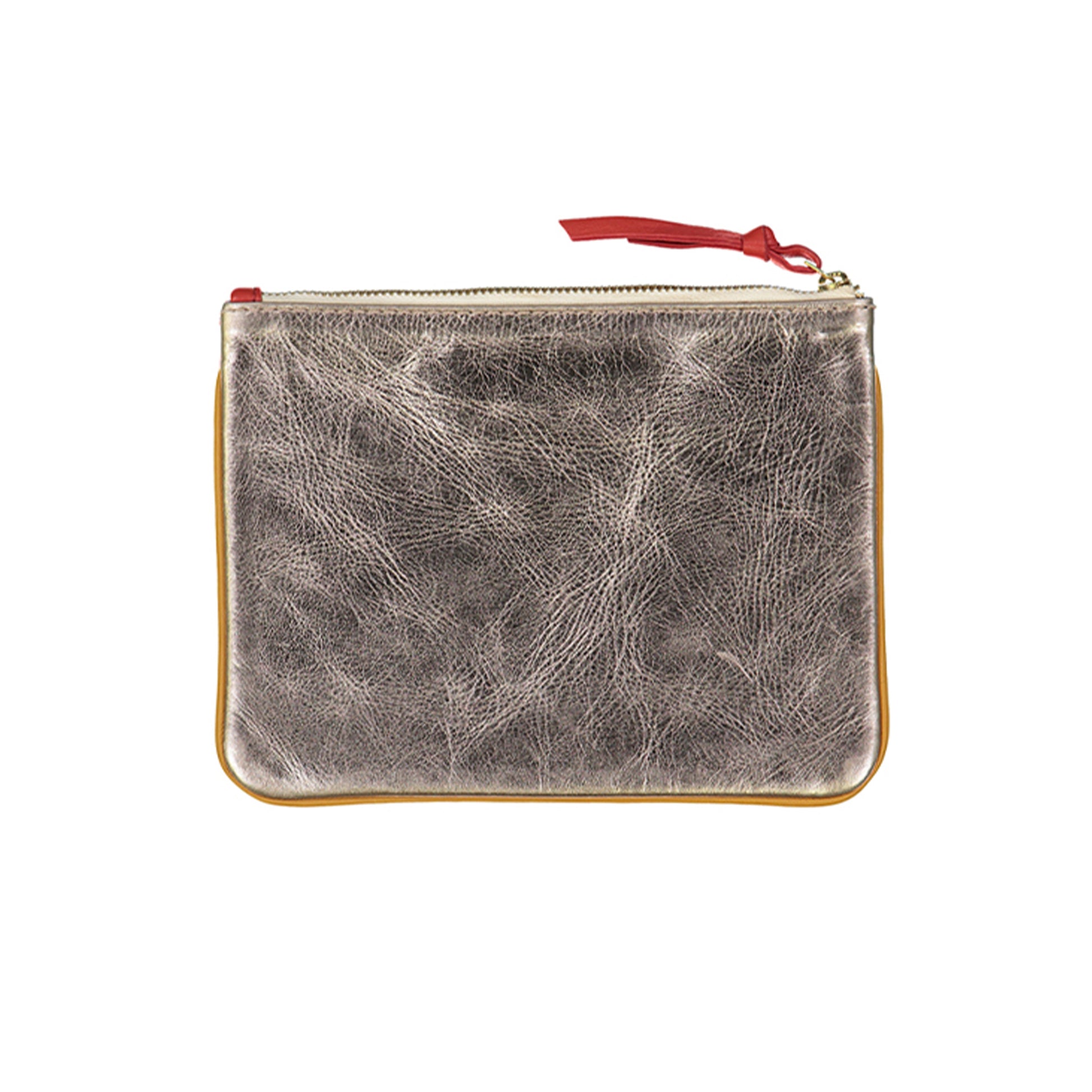 pochette cuir tressé à motif