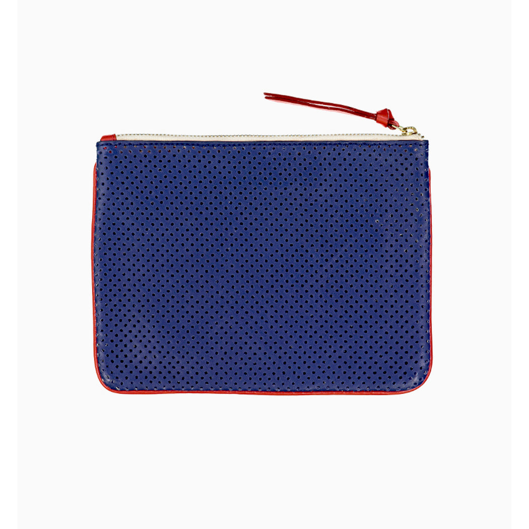 pochette cuir imprimé et perforé