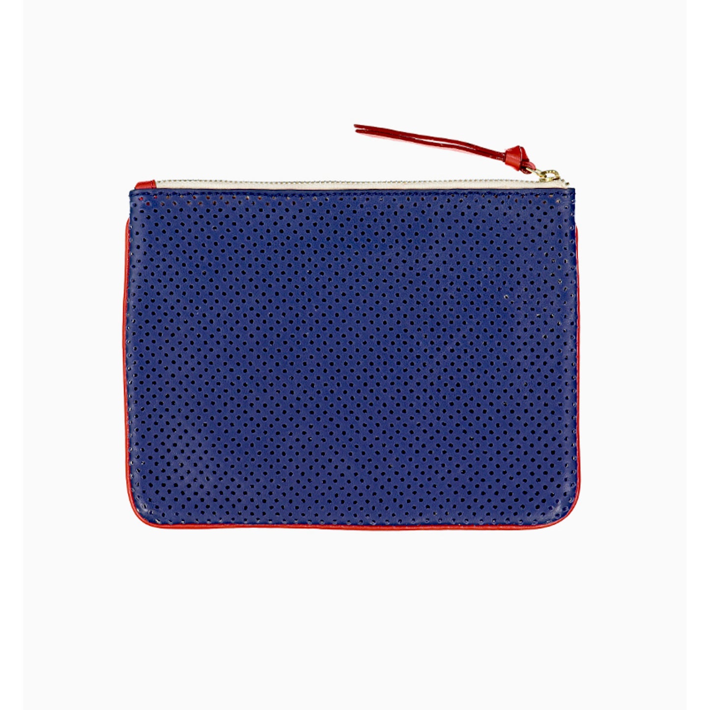 pochette cuir imprimé et perforé