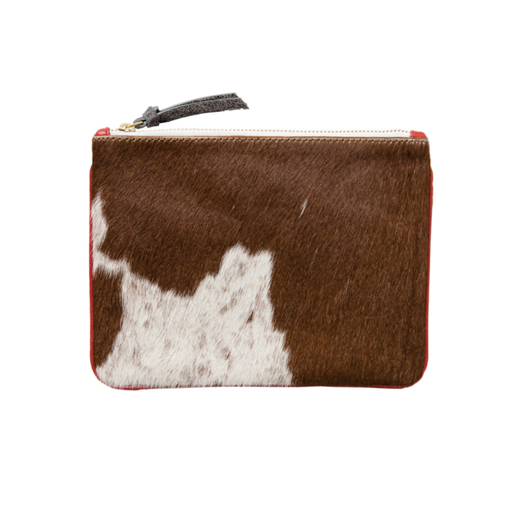 pochette cuir imprimé poney