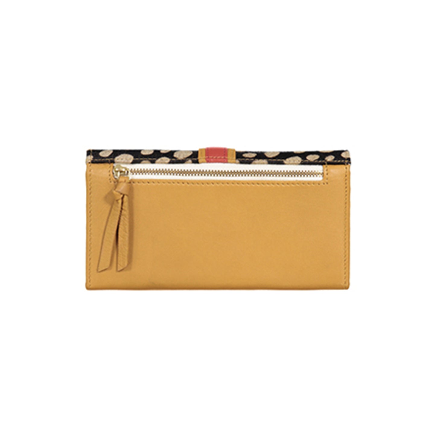 Portefeuille en cuir napa d'agneau et cuir de vachette imprimé