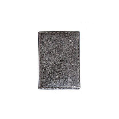 Porte cartes en cuir napa d'agneau métal craquelé