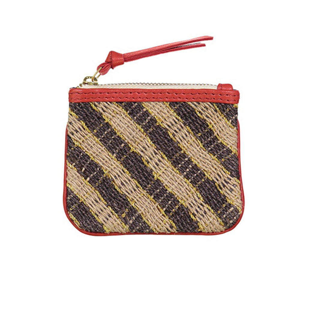 Porte monnaie en jute tissé à la main