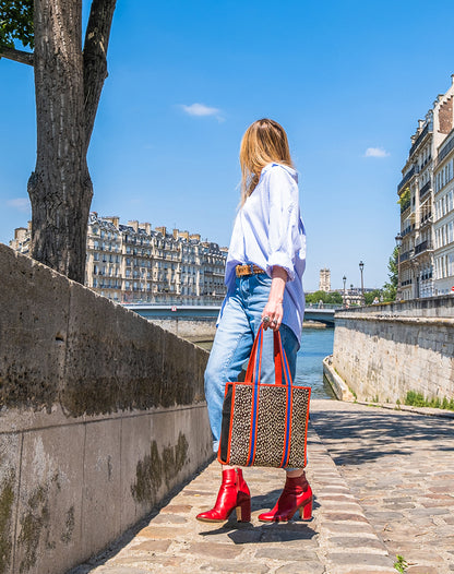Sac Cabas Hairon Black and White