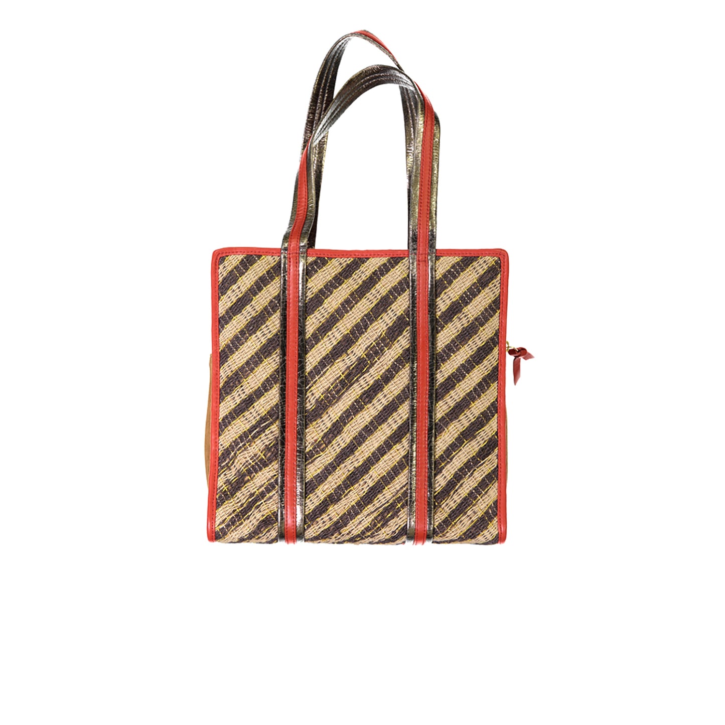 Sac en jute tissé à la main et fil de lurex