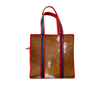 Sac en peau de vachette naturelle motif poney